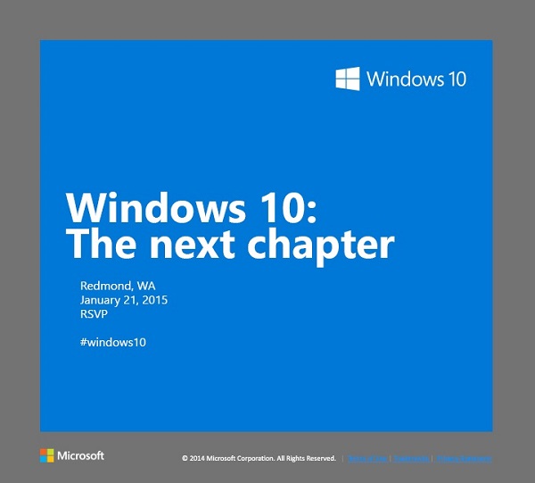Microsoft представит Windows 10 для смартфонов и планшетов 21 января