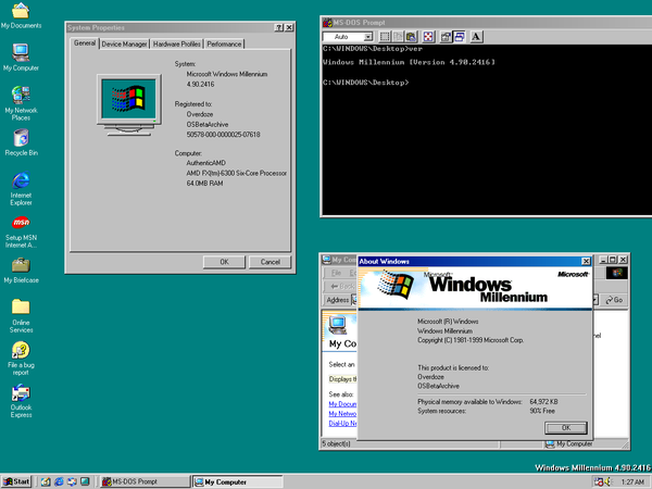 Утекла Windows Millennium build 2416