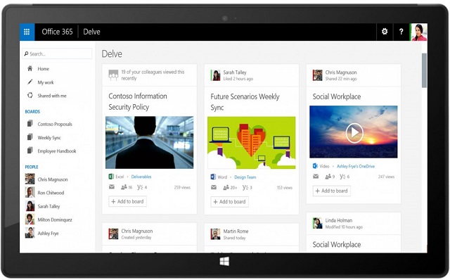 Microsoft представила Office Delve