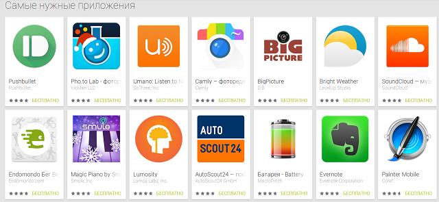 Google составила список из 127 самых нужных приложений для Android