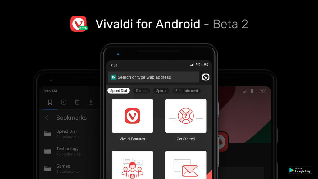 Браузер Vivaldi Beta для Android
