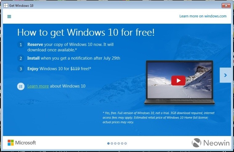 Microsoft назвала цены на Windows 10