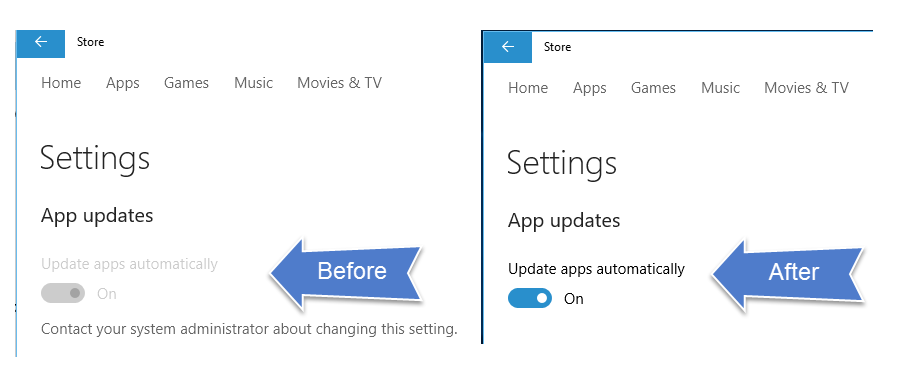В Windows 10 Домашняя появилась возможность отказаться от автоматического обновления приложений