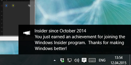 В Windows 10 появилась система достижений