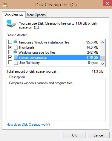 В Windows 10 появилось сжатие файлов как в Windows XP